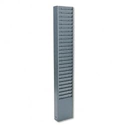 Buddy Products 25 Pocket Time Card Rack, Steel, 7 Inch Pocket Height, 4.375 Pocket Width, 2 x 30.125 x 5 Inches, Gray (0800-1)