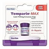 Dentek Temparin Max Lost Filling & Loose Cap Repair, one step instant pain relief, 5+ repiars, 0.04 Oz Dentek Temparin Max Lost Filling & Loose Cap Repair, one step instant pain relief, 5+ repiars, 0.04 Oz