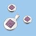 Sterling Silver Marcasite Sets with Amethyst CZ - title=