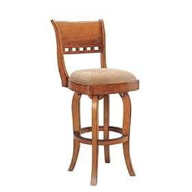 Oak Reno Swivel Bar Stool One Pair 