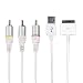 6FT USB Composite AV Video Cable for Applle iPhone 3G 8GB 16GB, iPod Nano 4th Gen 16GB 8GB ,iPod Touch 2nd Gen 16GB 32GB 8GBw/USB charging connector
