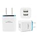 5 x Dual USB Wall Charger Power Adapter for iPhone 5 5S iPhone 6 iPhone 6 Plus - Gold, Blue, Red, Silver, Purple