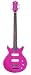 Luna Pandora Double Cutaway Bass, Magenta