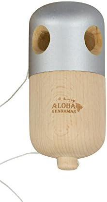 Aloha Kendamas 5-Hole Pill Kendama Rubberized Silver