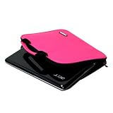 Sylvania GNET31201X6S 10-Inch Magni Elite Slate G-Netbook CaseCrown Premium Double Memory Foam Laptop Case and TSA Approved Combination Lock (Nylon Hot Pink)