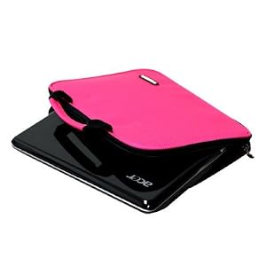Acer Aspire One AOA150-1359 8.9-Inch Netbook CaseCrown Premium Double Memory Foam Laptop Case (Nylon Hot Pink)