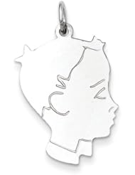 Genuine .925 Sterling Silver Engravable Boy Disc Charm 3.4 Grams.100% Satisfaction Guaranteed.