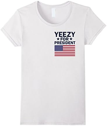 Women's Yeezy For President T-Shirt Medium White