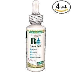 Nature's Bounty Vitamin B Complex Sublingual Liquid, 2 Ounce (Pack of 4)