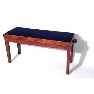 Duet Adjustable Blue Top Piano Stool Bench