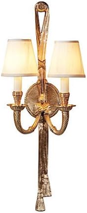 Wildwood Lamps 328 Tassel Twist Double Sconce In Antique Patina Cast Brass