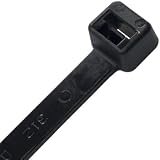 100 VERY HEAVY DUTY BLACK CABLE TIES, 8.0mm x 450mm