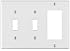 Leviton 80421-W 2-Toggle 1-Decora/GFCI Device Combination Wallplate