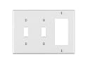 Leviton 80421-W 2-Toggle 1-Decora/GFCI Device Combination Wallplate