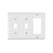 Leviton 80421-W 2-Toggle 1-Decora/GFCI Device Combination Wallplate
