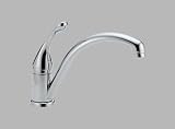 31qzkIwYbzL. SL160  Delta 141 SS DST Collins Single Handle Kitchen Faucet, Stainless Steel