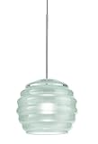 IMAGE OF Clarity Quick Connect Monopoint Pendant Kit Shade Finish: Frosted Molded, Finish: Brushed Nickel