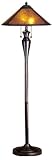 Dirk Van Erp 2 Bulb Amber Mica Floor Lamp Lighting Fixture