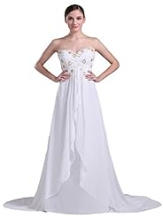 Sweetheart Applique Corset   Waistline Chiffon  Dress