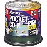 Memorex 210 MB 24x Pocket CD-R Mini-Discs (50-Pack Spindle)