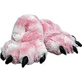 Pink Bear Paw Slippers Keep You Warm and Cozy with Textured Faux Fur