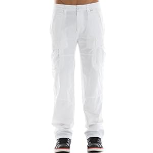 Armani Exchange Linen White Cargo Pants Armani Exchange Linen White Cargo Pants