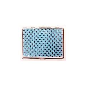 Outer Rebel Fashion Flasks and Smoking Accessories- Blue Sequin Stainless Steel Cigarette ID Case...
