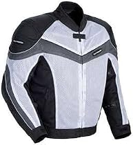 TOURMASTER/CORTECH INTAKE AIR 2 MOTORCYCLE JACKET WHT/SIL SIZE:MED