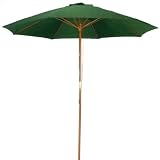 9 ft. Outdoor Wood Market Patio Umbrella: Hunter Green Product SKU: UB50021 Weight: Approximately 15 lbs.