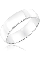 Comfort Fit 6mm White Gold Band, Size 9