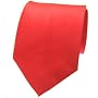 New Mens Solid Color Crimson Red Necktie Neck Tie