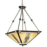 Walnut Mission Style Pendant Chandelier