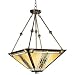 Walnut Mission Style Pendant Chandelier