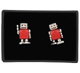 Paperchase Cufflinks. Robot Chrome Design