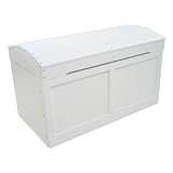 Barrel Top Toy Chest in White by Badger Basket