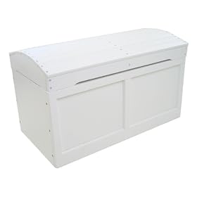 Barrel Top Toy Chest in White by Badger Basket