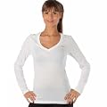 NIKE Damen Langarm T-Shirt Solid AD Swoosh V Neck