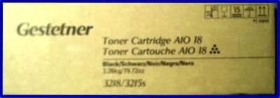 Gestetner 89845 Black Laser Toner Cartridge, Works for 3215 S, 3218