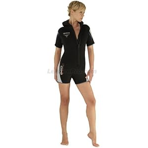 Mares Trilastic Deluxe 5mm Womens's Core Warmer Wetsuit, Black/Blue Fog