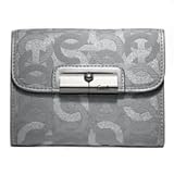 Coach Signature Kristin Op Art French Medium Wallet 46426 Gunmetal