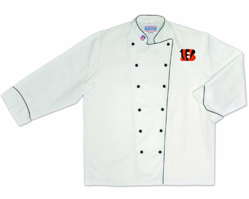 Tailgate 29 Chef NFL Cincinnati Bengals Premium Chef Coat (X-Large)