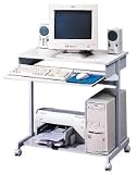 31r%2BuQxY1xL. SL160  Computertisch Economy l.grau FAHRBAR AUSZIEHBARE TASTATUR