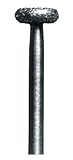 W2 Diamond Bur - Wheel Shaped Diamond Bur - Approximate Head Length 1.9mm, Head Diameter 4.5mm - 1/16" Shank (Made In USA)