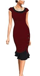 Polyester/Rayon/Spandex Cocktail Vintage Scoop Neck Mermaid Evening Dress/Bridesmaid Dress/Wedding Party Dress 