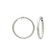 Silvertone 1.5" Round Circle Hoop CLIP-ON Earrings