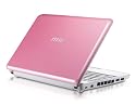 MSI Wind 10" Mini Laptop (1.6 GHz Intel Atom Processor, 1 GB RAM, 80 GB Hard Drive, XP Home, 6 Cell Battery) Pink