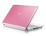  : MSI Wind 10" Mini Laptop (1.6 GHz Intel Atom Processor, 1 GB RAM, 80 GB Hard Drive, XP Home, 6 Cell Battery) Pink