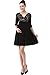 Momo Maternity Lace V-Neck Empire Waist Dress - Black M