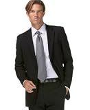 Alfani Red 2-Button Black Tonal Stripe Jacket