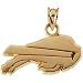 10.50X21.00 Mm 14K Yellow Gold Buffalo Bills Pendant